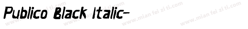 Publico Black Italic字体转换